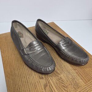 SAS Tripad Comfort Shoes Womens Size 9.5 S Bronze Metallic Loafers Penny Flats